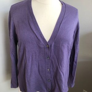 Purple cardigan J Jill size large